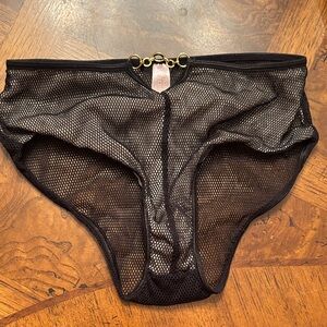 Victoria's Secret Black Mesh Panties